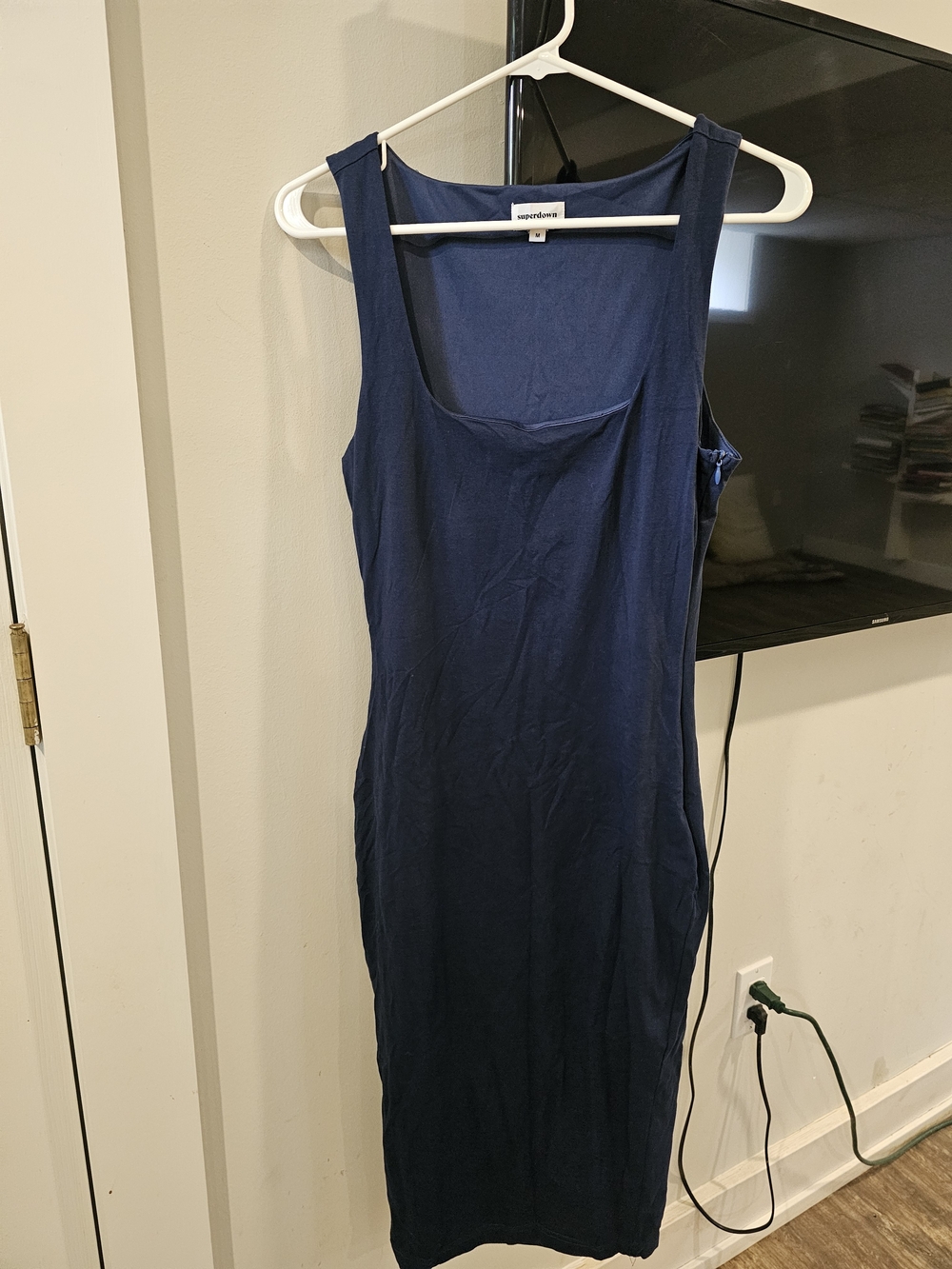 superdown Navy Midi Tank Bodycon Dress